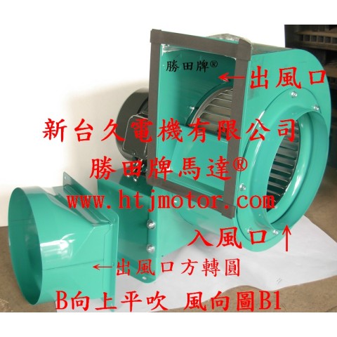 1HP 4P 10吋 臥式 多翼式送風機