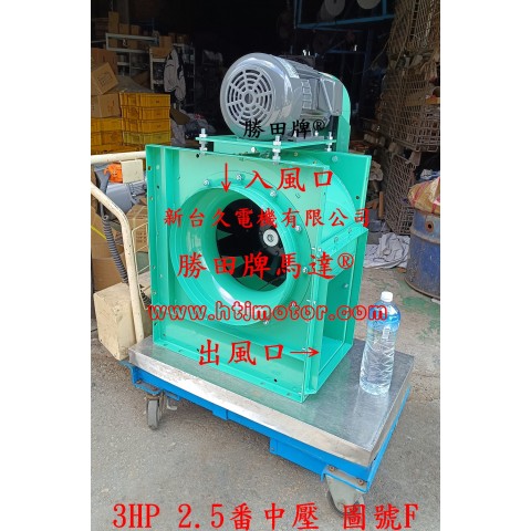 3HP 2.5番 15吋 皮帶中壓風機